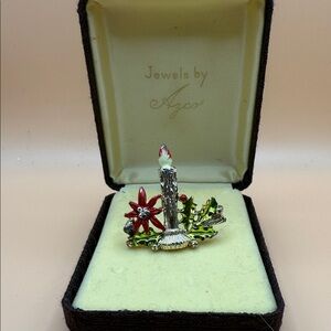 Christmas Candle Brooch